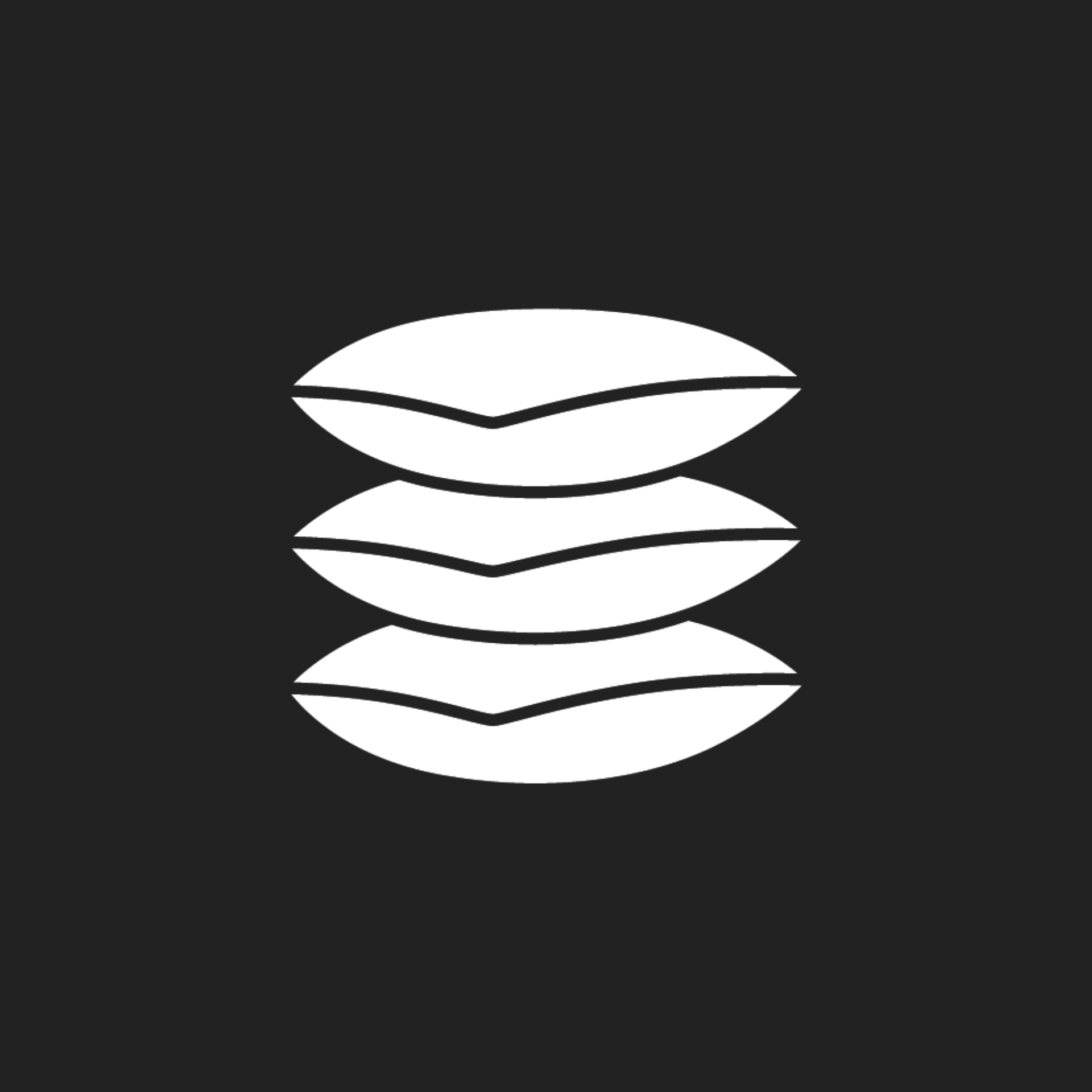 Image of a drawing of 3 pillows stacked on top of eachother.