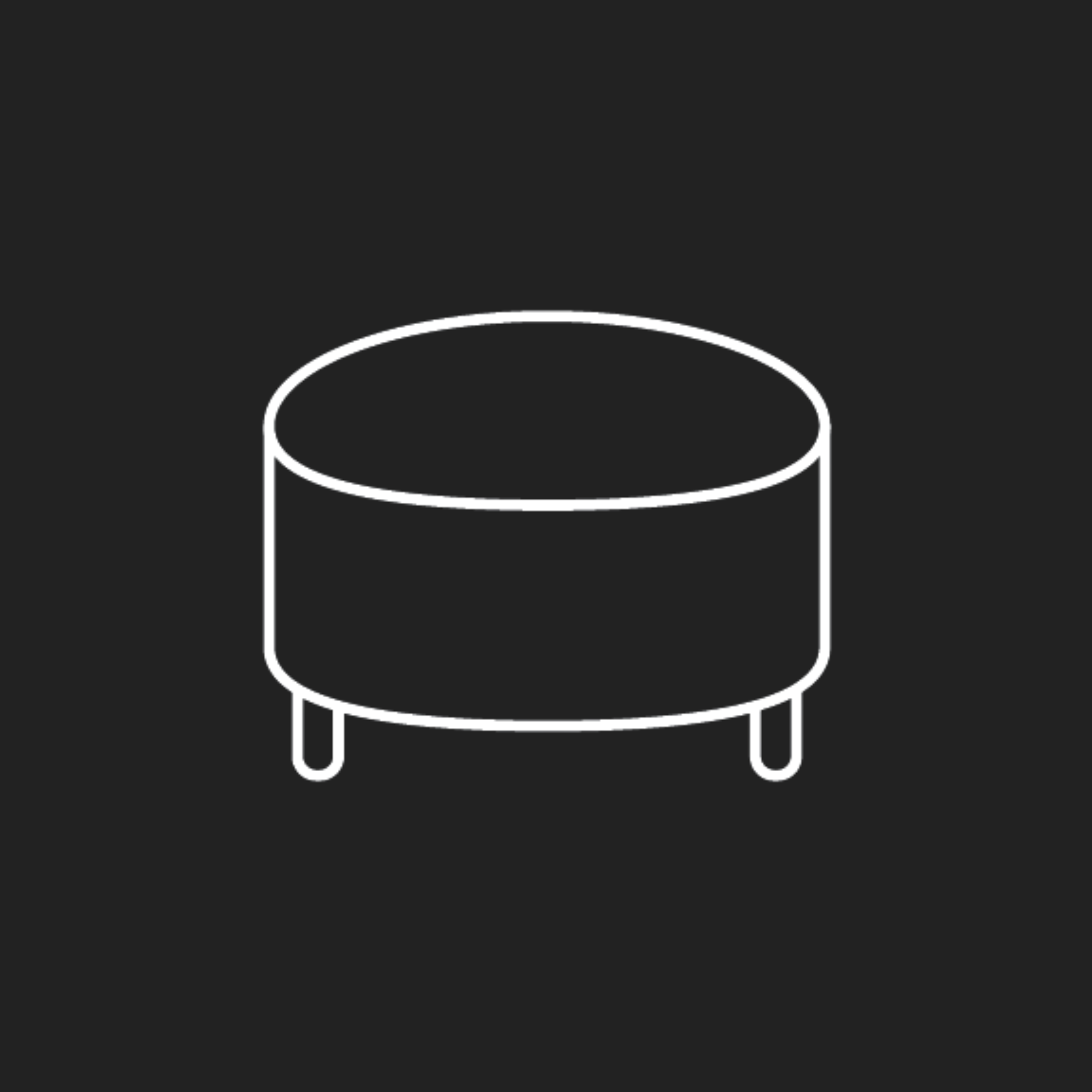 Image of a drawing of an ottoman