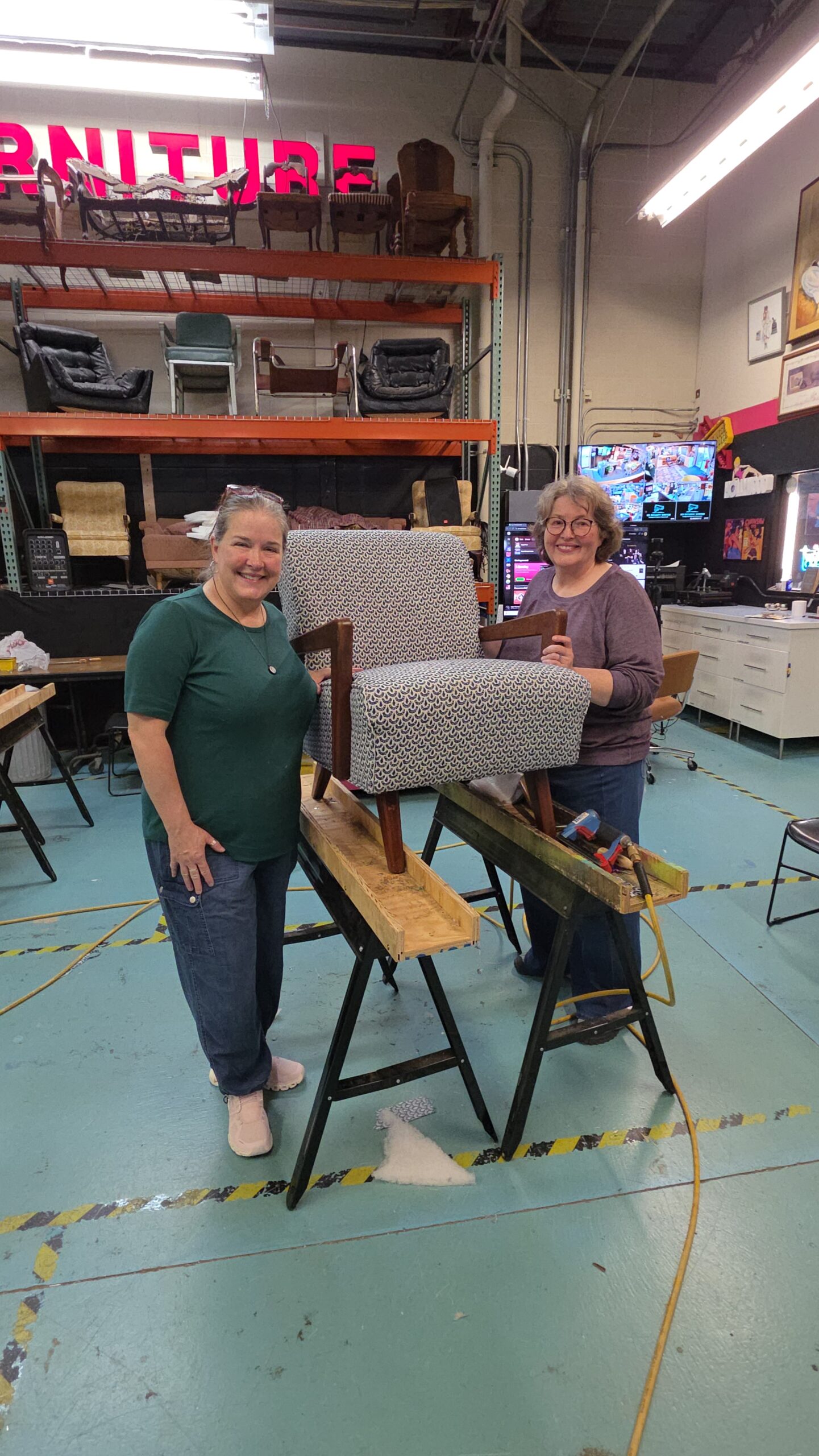 Student upholstery project at LullCo