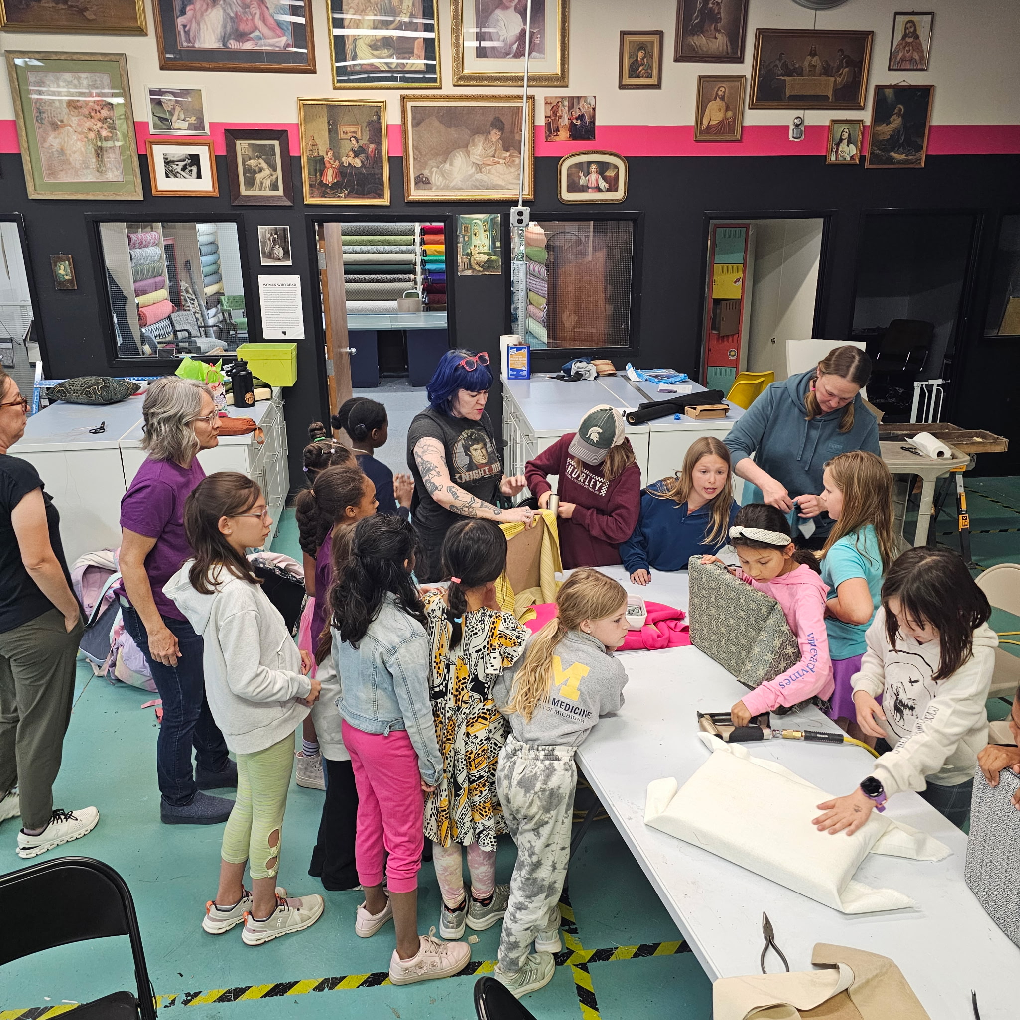Learning upholstery at LullCo Design Studio